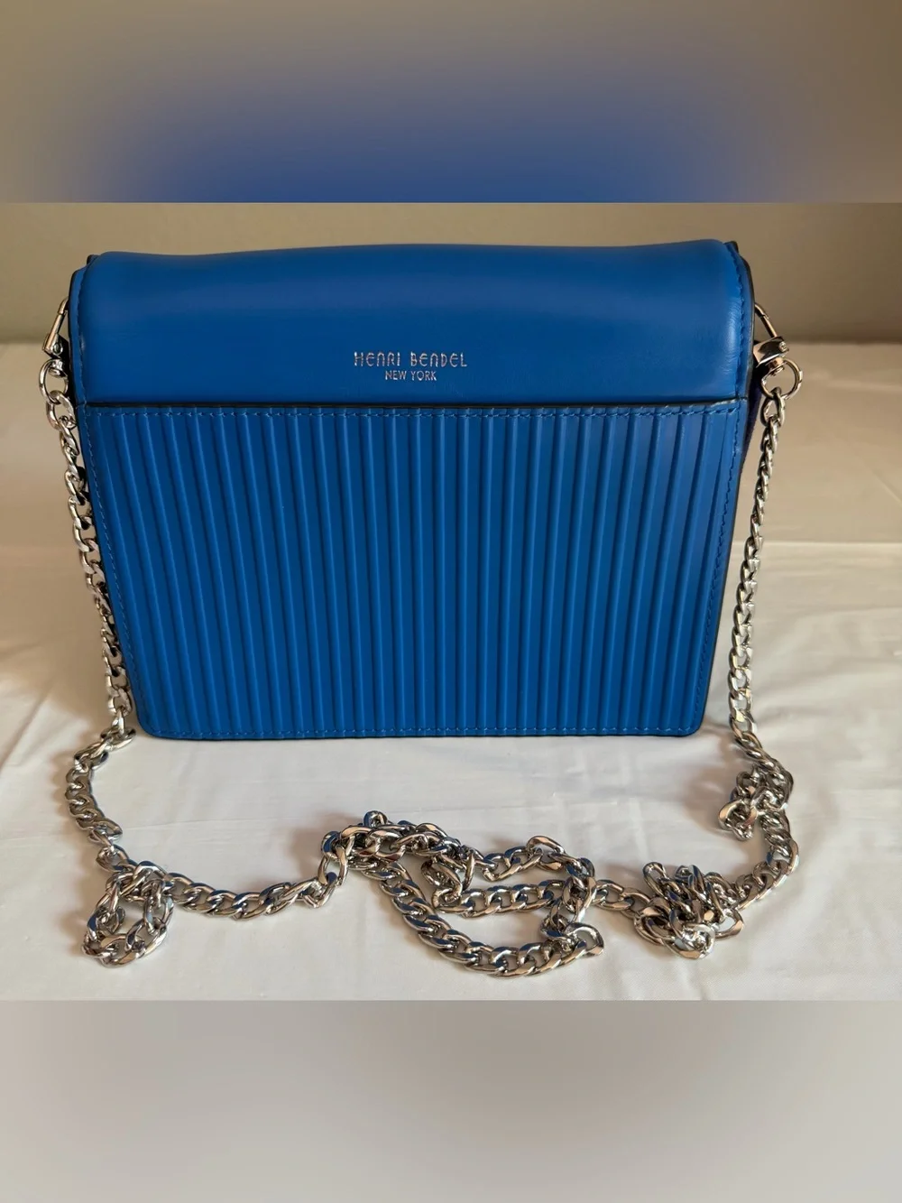 Henri Bendel blue crossbody purse